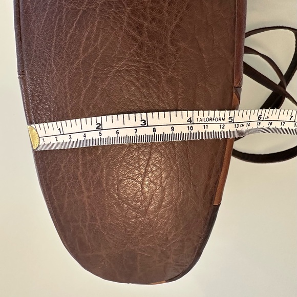 Lucky Brand | Brown Leather Patchwork Crossbody / Tote Bag - Picture 15 of 16